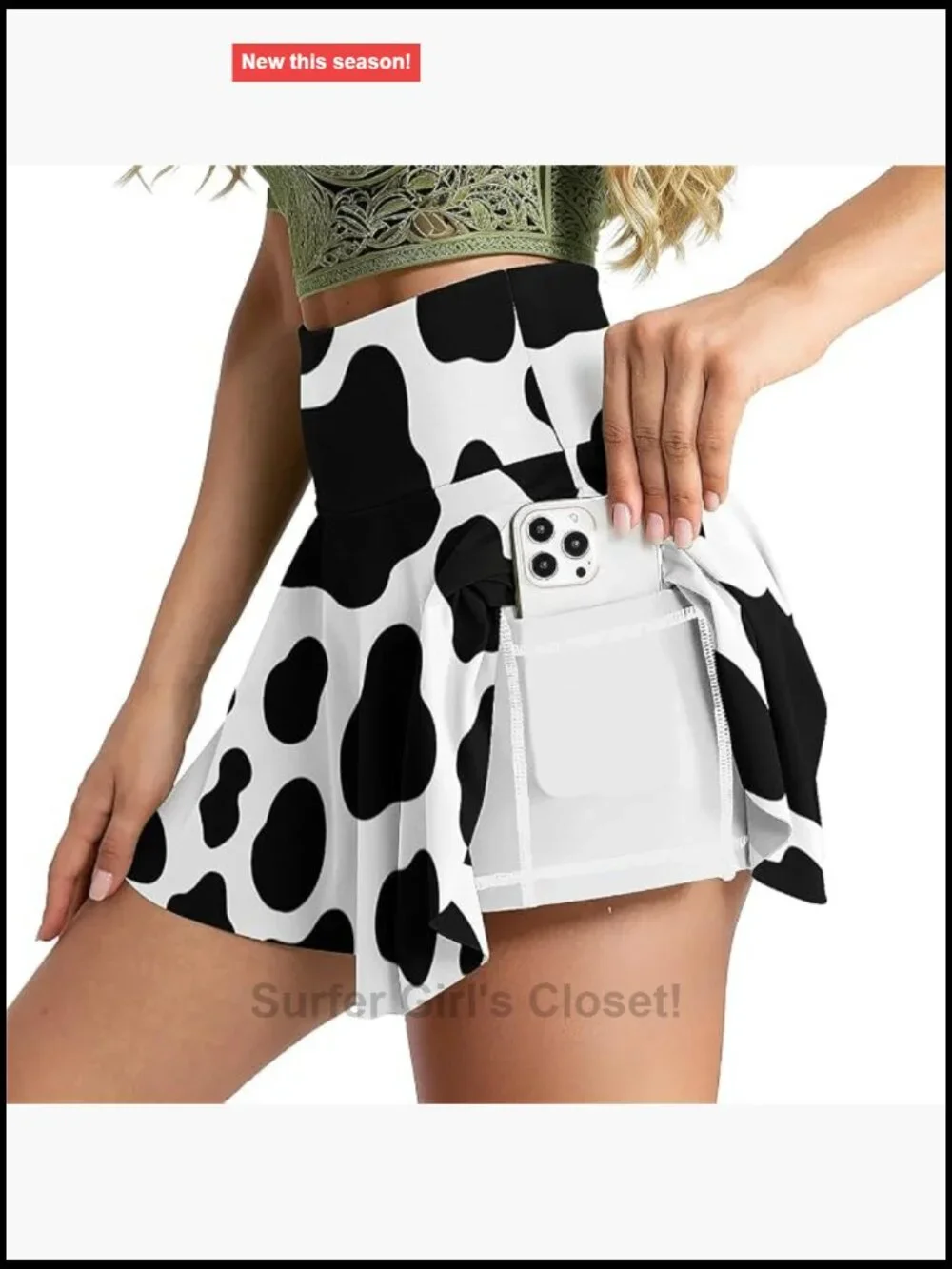 Tennis Skirt with Pockets Inner Shorts High Waisted Athletic Golf Skort Running